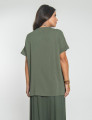 Blusa Prega Linho Verde Botânico