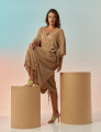 Blusa Envelope Amarração Linho Avelã