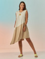 Vestido Diagonal Bicolor Cogumelo