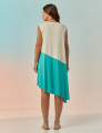 Vestido Diagonal Bicolor Caribe