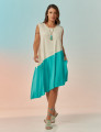 Vestido Diagonal Bicolor Caribe