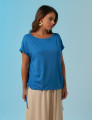 Blusa Canaleta Lateral Azul Mineral