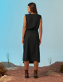 Vestido Linho Envelope Preto