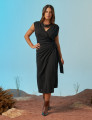 Vestido Linho Envelope Preto