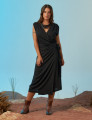 Vestido Linho Envelope Preto