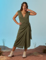 Vestido Linho Envelope Verde Salvia