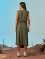 Vestido Linho Envelope Verde Salvia