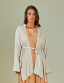 Cardigã Linho Transpasse Gelato
