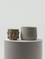 Cachepot Listras Cinza 14cm-U