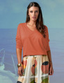 Blusa Morcego Gola V Goiaba