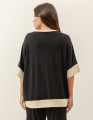 Blusa Bicolor Ampla Preta