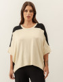 Blusa Bicolor Ampla Preta