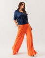Calça Maxi Pantalona Laranja Cítrico