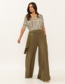 Calça Maxi Pantalona Verde Oliva