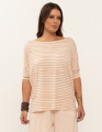 Blusa Quadrada Listra Rosa Mantra