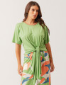 Blusa Nó Frente Verde Jardim