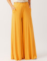 Calça Maxi Pantalona Amarelo Âmbar