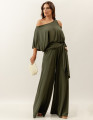 Calça Maxi Pantalona Verde Militar