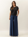 Calça Maxi Pantalona Azul Marinho