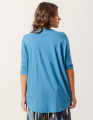 Blusa Gola V Azul Mineral