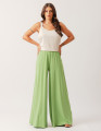 Calça Maxi Pantalona Verde Jardim