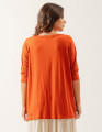 Blusa Quadrada Laranja Brasa