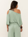 Blusa Abertura Ombros Faixa Verde Fiji