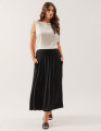 Saia com Pregas Preta
