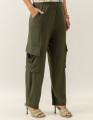 Calça Bolso Lateral Verde Militar