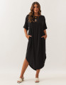 Vestido Midi Linho Preto