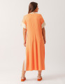Vestido Midi Bicolor Laranja Energia