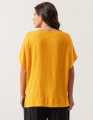 Blusa Quadrada Linho Amarelo Nascente
