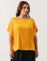 Blusa Quadrada Linho Amarelo Nascente