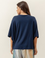 Blusa Origami Azul Marinho