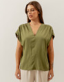 Blusa Franzida Ombro Verde Selva