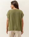 Blusa Franzida Ombro Verde Selva