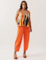 Calça Pantacourt Malha Laranja Cítrico