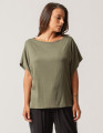 Blusa Quadrada Linho Verde Botânico