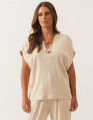 Blusa Franzida Ombro Trigo