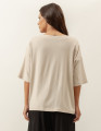 Blusa Canoa Linho Bege Aveia