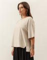 Blusa Canoa Linho Bege Aveia