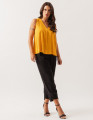 Blusa Linho Decote V Amarelo Nascente