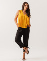 Blusa Linho Decote V Amarelo Nascente