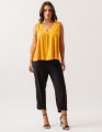 Blusa Linho Decote V Amarelo Nascente