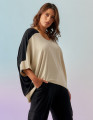 Blusa Bicolor Ampla Preta