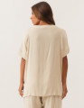 Blusa Prega Linho Trigo