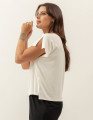 Blusa Recorte Manga Off White 