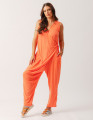 Macacão Pareô sem Manga Laranja Coral
