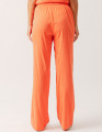 Calça Reta Linho Laranja Coral