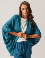 Poncho Tricot Azul Petróleo
